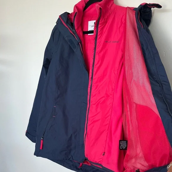 Helly Hansen Dark Blue and Bright Pink jacket L - Picture 8 of 11